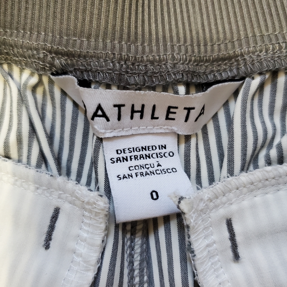 Athleta Brooklyn Striped High Rise Ankle Pants Size 0 - Picture 6 of 11